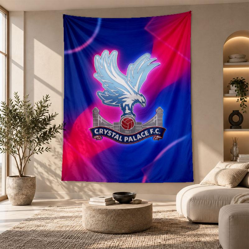 Decorative Tapestry,Crystal Palace Football Printed Wall Art, Lightweight Wall Hanging For Bedroom Background