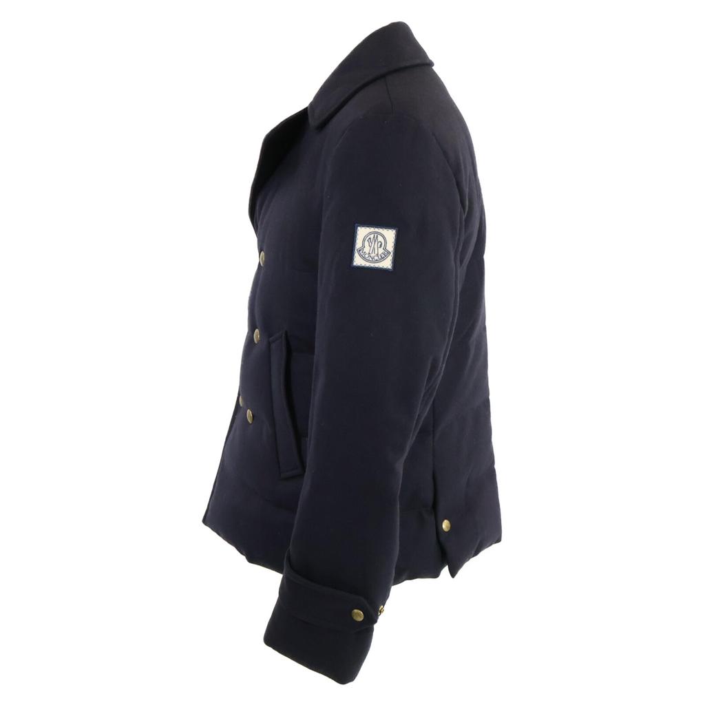 MONCLER GAMME BLEU GIUBBOTTO 100% cashmere down jacket coat 1 NavyUsed