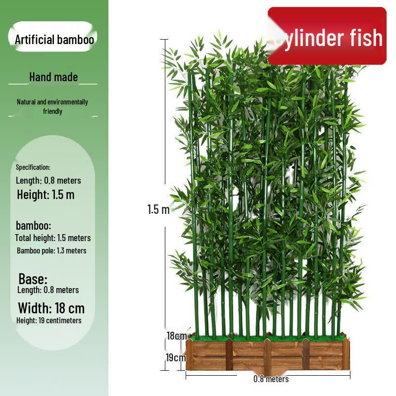 Artificial Bamboo Decorative Partition & Landscaping Set