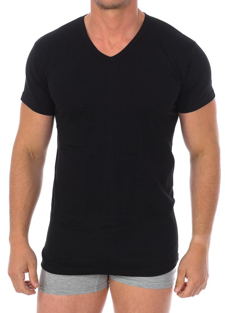 Мужская майка с коротким рукавом и V-образным вырезом 1004