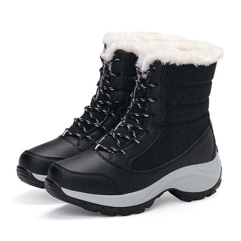 Snow Boots Women's Boots Non-slip Women Winter Boots Fur Warm Ankle Boots For Women Down Waterproof Booties Botas Mujer