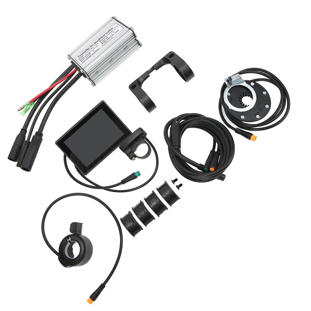 Комплект контроллера для электровелосипеда 15А Водонепроницаемый дисплей LCD8S 1 к 2 провода Велосипедный модифицированный комплект для 250 Вт 350 Вт бесщеточного двигателя
