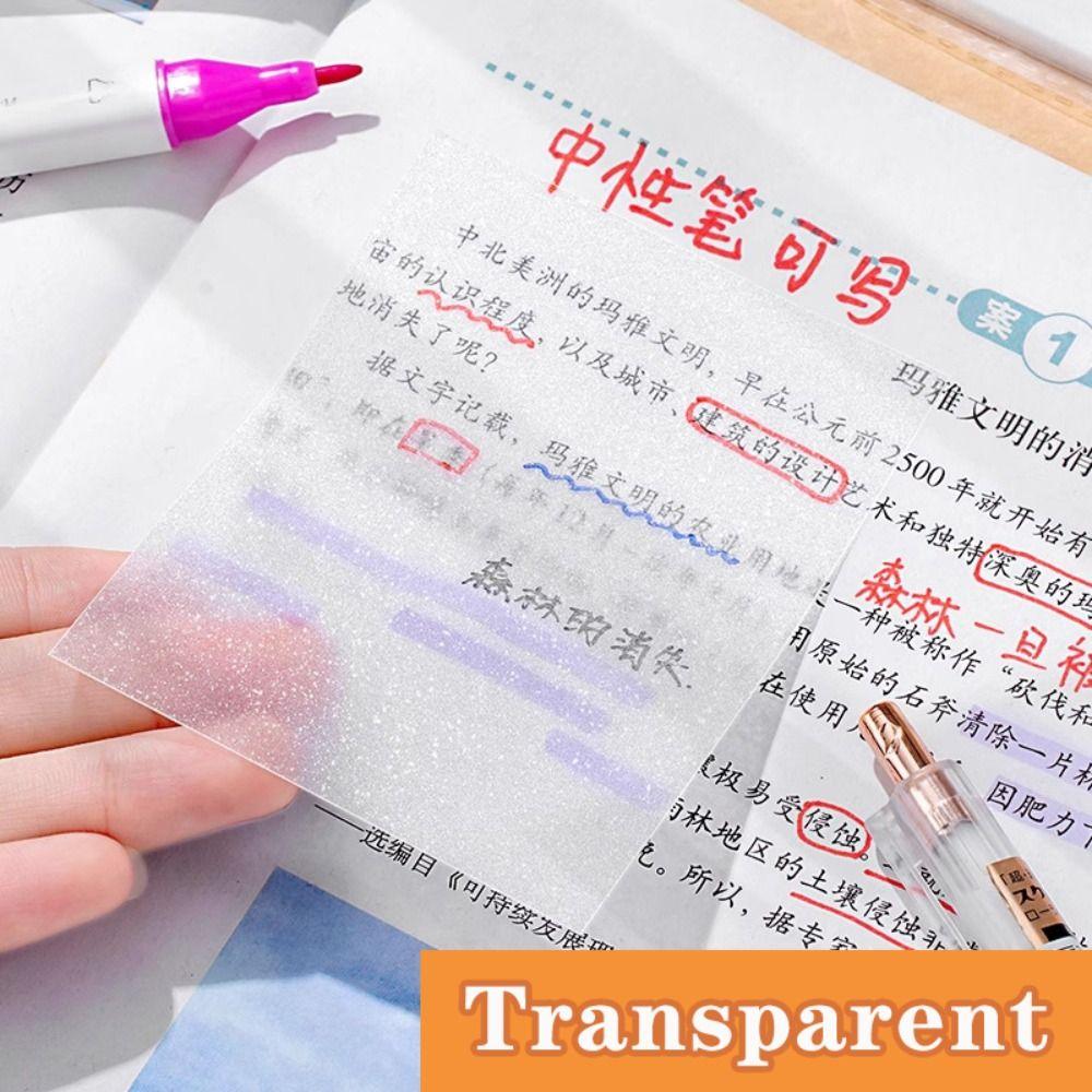PET Sticky Notes Pearlescent Self-Adhesive Notes Aesthetic Sticky Tabs Error Correction