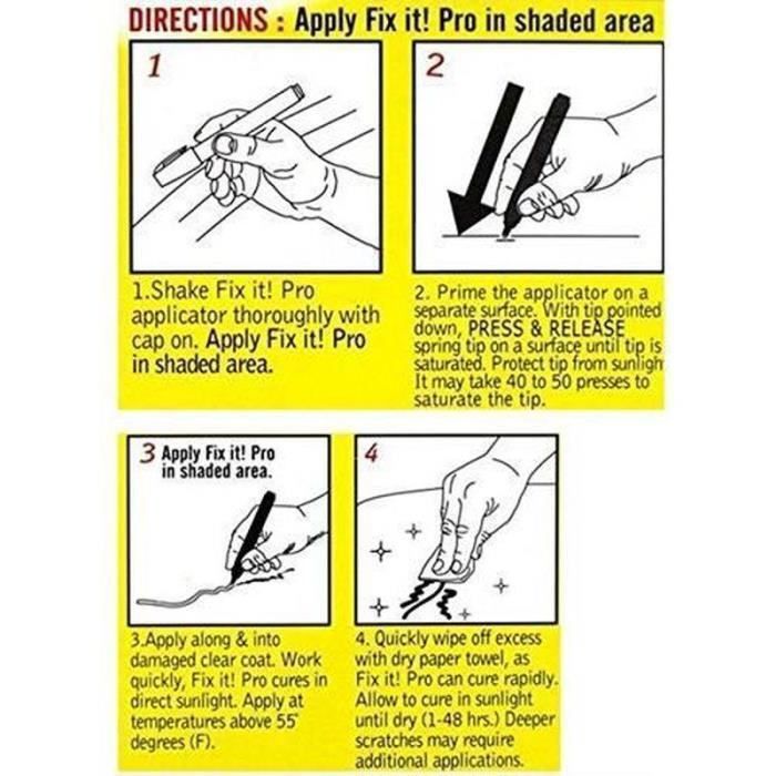 YF03298-Ручка для удаления царапин с кузова Fix It Pro Защита от царапин для мотоцикла, автомобиля, велосипеда