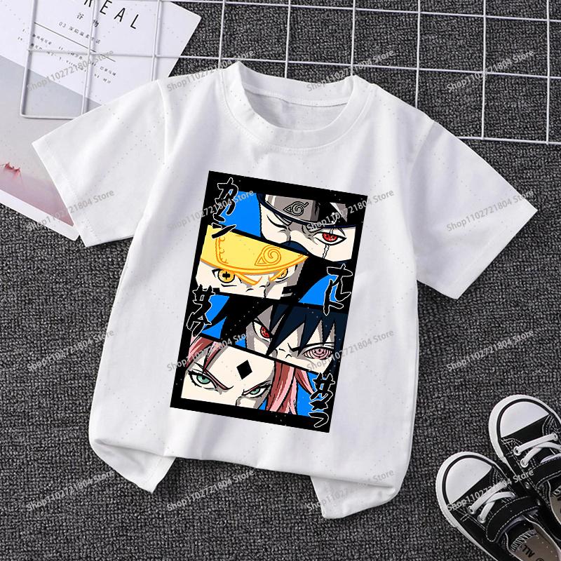NARUTO Fashion Tshirt for Children Anime Cartoon Printed Shortsleeved Top Boys Girls Summer Sports Tshirts Gifts Kids Clothes