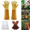 S-XL Gardening Gloves Rose Pruning Thorn Cut Proof Bushes Long Leather Gauntlet 1 Pair
