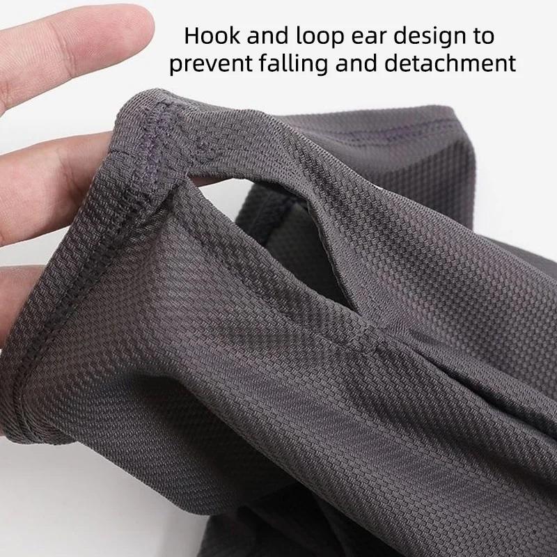 Летняя маска Ice Silk Sunscreen для мужчин и женщин, для езды на велосипеде, для лица, однотонная повязка на шею, защита от ультрафиолета, бандана для ушей, шарф