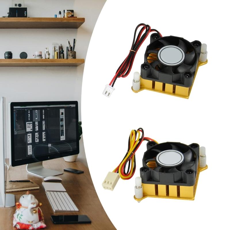 Золотой алюминиевый радиатор DC5V 12V 40мм 40x40x10мм вентилятор для эффективных устройств охлаждения чипсета северного моста