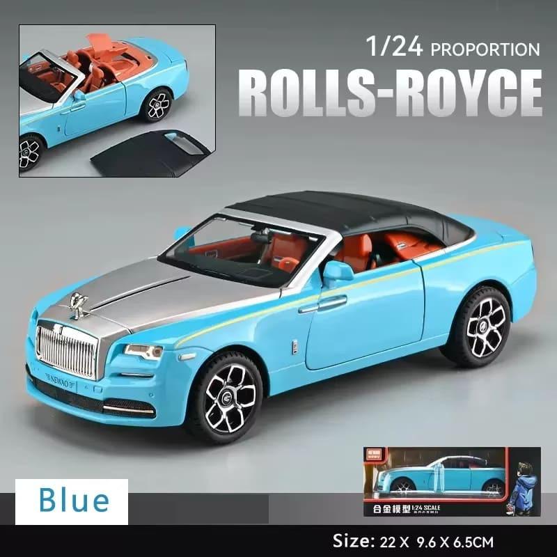1:24 Rolls-Royce Dawn Car Model Simulation Alloy Convertible Sports Car Sound and Lighting Игрушечная машинка с инерционным механизмом для мальчика Подарочная коллекция украшений