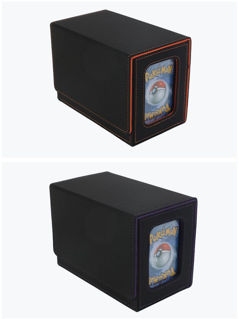 Dual Compartment Game Card Storage Box for 160+ Double Sleeved Cards - Fits Werewolf, Pokemon TCG, Ultraman Decks