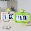 Cartoon Three-Eyed Alarm Clock Mini Bedside Clock Student Dormitory Multifunctional Desktop Small Mini Clock Alarm Clock