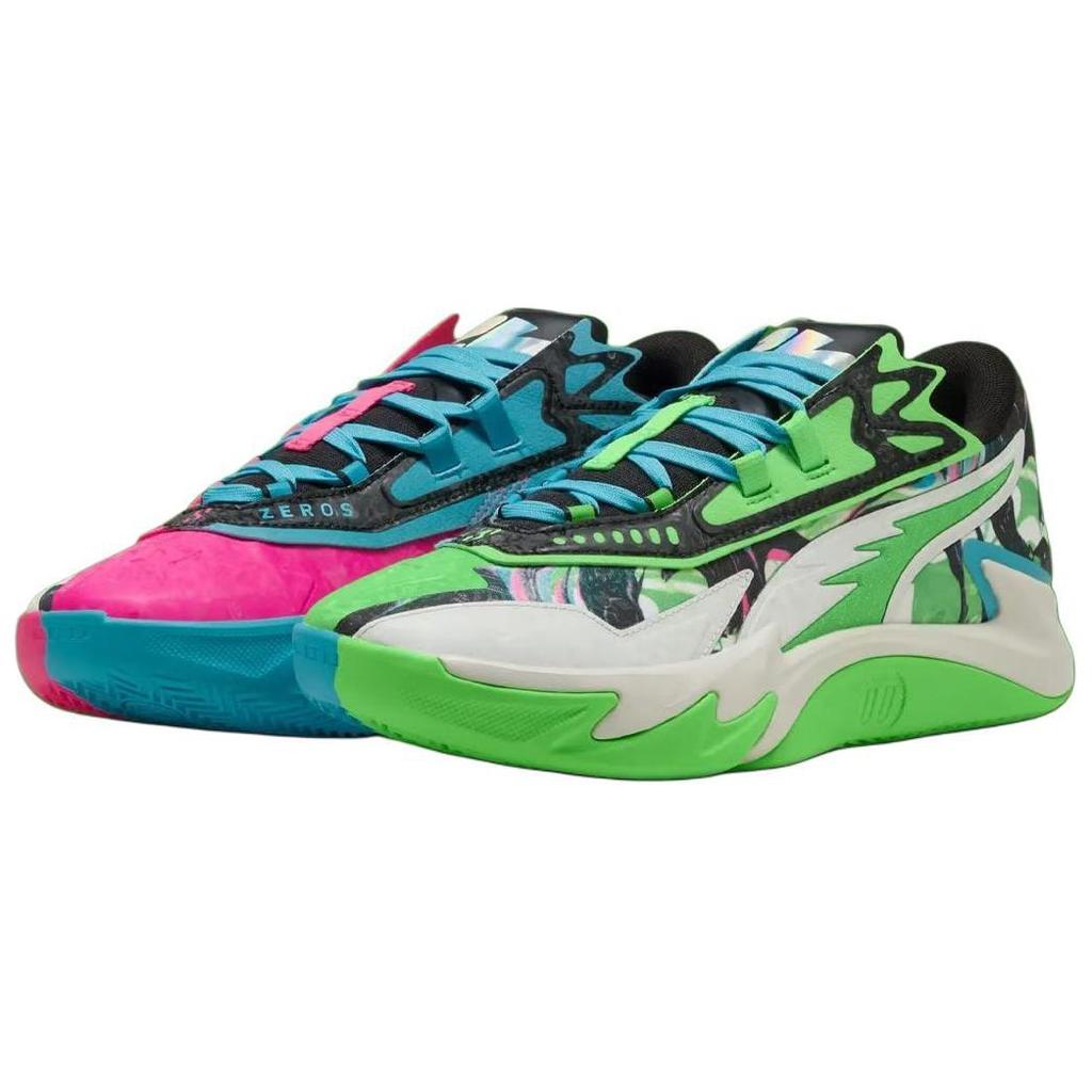 Кроссовки мужские NBA 2K x Puma Scoot Zeros 2 Mismatched Разноцветные Ярко-аквамариновый Пепельно-серый 311349-01