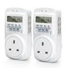 Digital Electrical Timer Socket, 24 Hours 7 Day Weekly 16 Groups Programmable Light