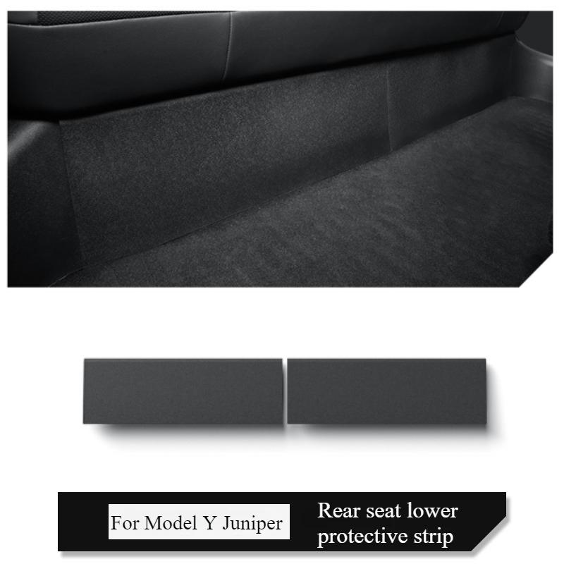 Protective Pad For Tesla Model 3 Y Under Rear Seat Anti Kick Guard Cover TPE Full Surround Cushion Protector Car Interior Modely