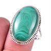 Natural Malachite Gemstone 925 Solid Sterling Silver Jewelry Ring Size 10 g6A42