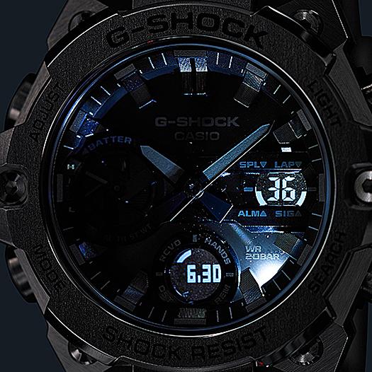 Casio Мужские кварцевые часы из нержавеющей стали, водостойкие до 200 м, ударопрочные, GST-B400D-1A
