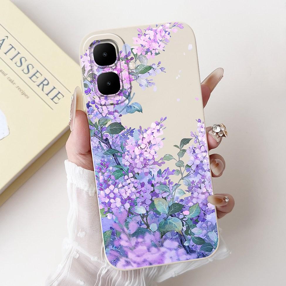 For Tecno Pop 10 4G Cover Case Silicone Cute Cartoon Fashion Flowers Love Shockproof Cover For Techno Pop 10 Phone Case Bumper