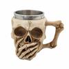 Stainless Steel Mug Halloween Beer Cup Resin 3D Goblet Mug With Skull and Bones Design Coffee Cup Halloween Gift