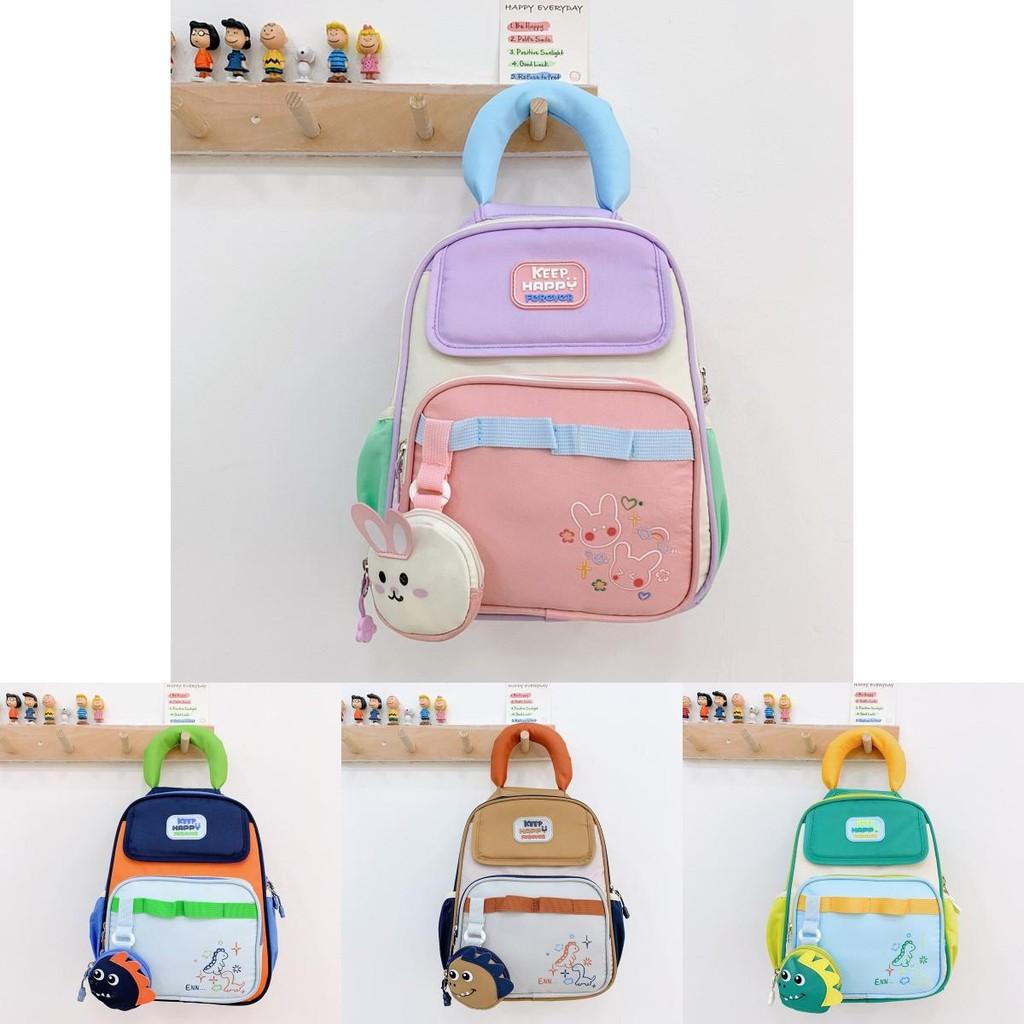 Backpack Blocked Color Kindergarten Backpack Casual Kids Lightweight Schoolbag