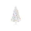 HOMCOM Sapin De Noël Artificiel 180 Cm Avec Support Et Décorations En Blanc, Idéal Pour Une Décoration Festive De Noël