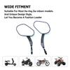 WTZMOTO Motorcycle Handlebar Side Rearview Black Mirrors, Harley-Davidson Mirrors,