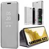 Full Body Case for Samsung S22 360 Protection Clear View Smart Case - Silver
