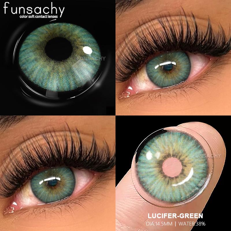 FUNSACHY 2pcs Contact Lenses for Eyes High Quality Circle Lenses Natural Beauty Pupils Grey Makeup Contact Lens Cosmetics Yearly