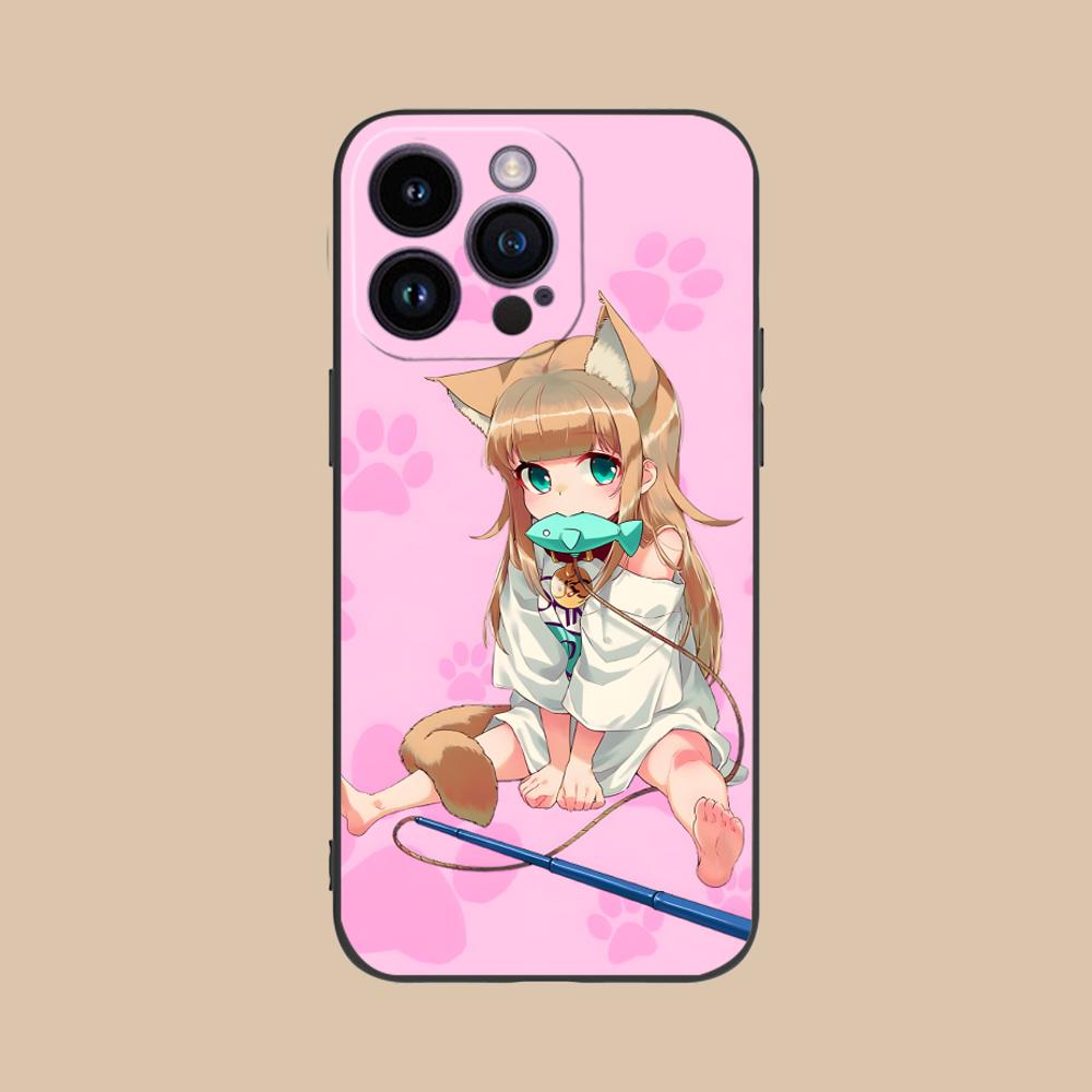 Anime Kinako Hara Mobile Phone Case for iPhone 17 16 15 14 13 12 11 X XR XS 8 7 Air Pro Max Plus Mini Colorful Cover Pretty