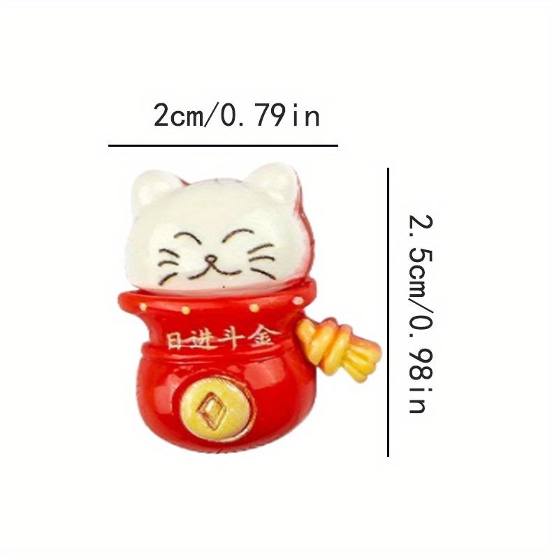 5pcs Lucky Cat Fridge Magnets with Money Holder - Fortune Attracting Good Luck Charm, Resin Lucky Cat Magnets for Refrigerator