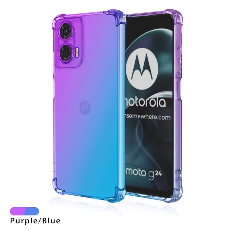 Shockproof Gradient TPU Case for Motorola Moto G8 G3 G G7 G G0 G1 G04 G04S G24 Power G34 Protective Cover Funda Coque