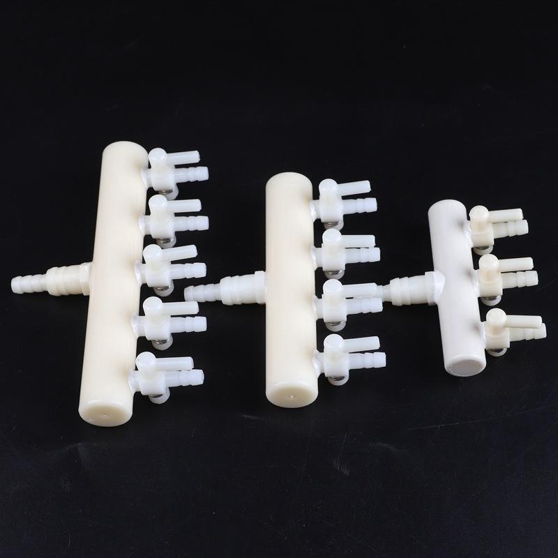2Pcs/Lot 2~6Way Plastic Aquarium Air Pump Hose Splitter Air Flow Control Valve Fish Tank Oxygen Distributor Divider with Switch