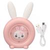 Электрическая грелка для рук 2 температурных режима Форма кролика Цветной свет Аккумулятор 1800 мАч Карманная грелка Розовая