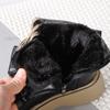 Модные женские зимние сапоги из кожи Martern Boot Soft Fur Boots Boots Shorty Platform Boots Round Toe Lady Boots warm Plush Shoes