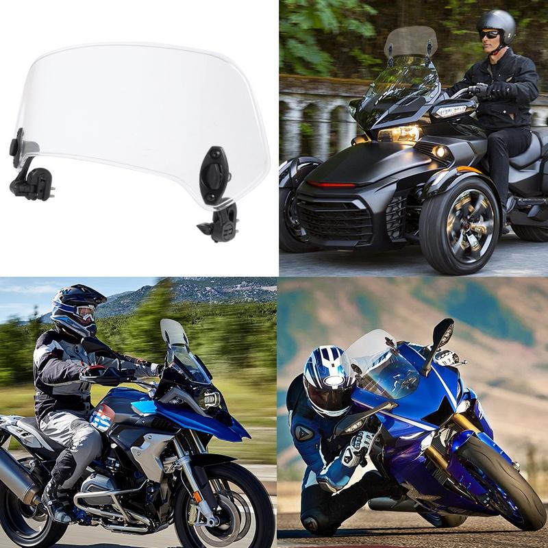 Universal Modification of Motorcycle Front Windshield Small Windshield Adjustable Height