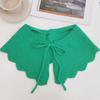 Warm Shawl Fake Collar Women Ruffle Detachable Collars for Women False Knited Lolita Lapel Half Shirt Shawl Wrap Decoration