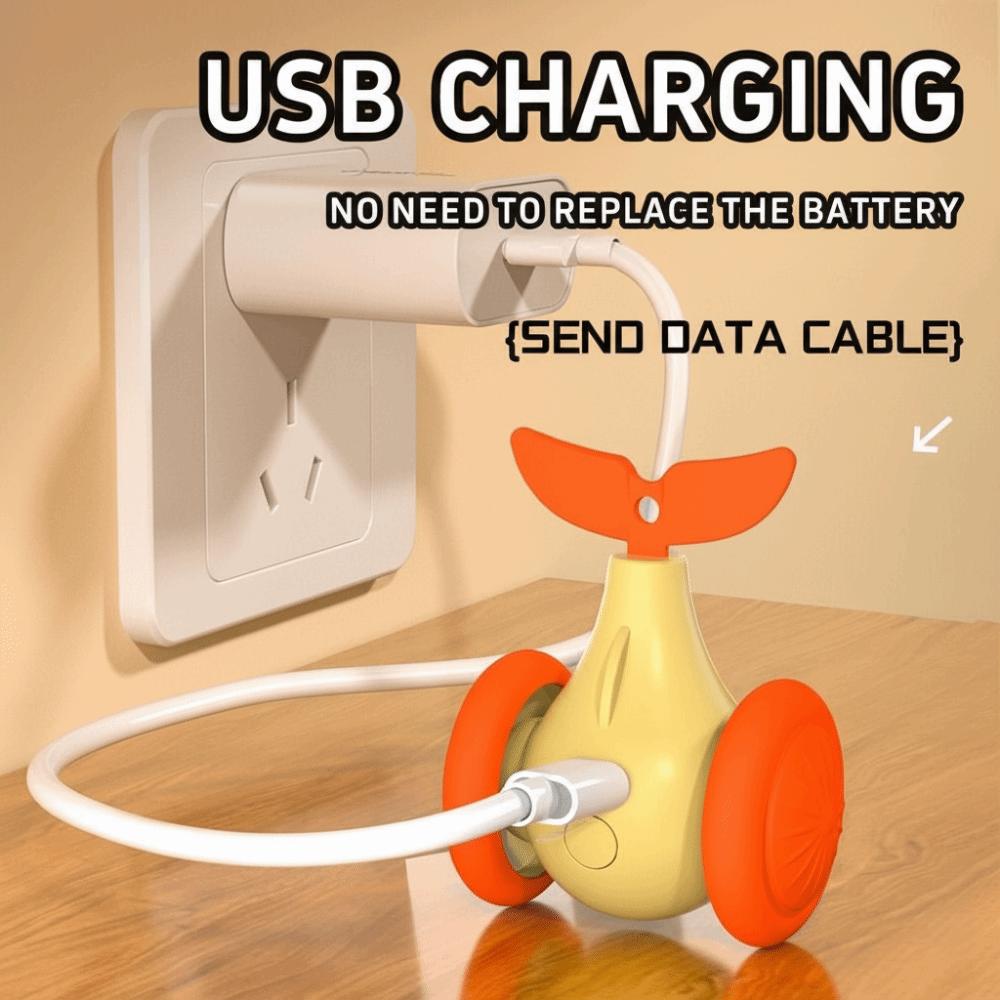 USB-зарядка Интерактивная игрушка-кит для кошек Бегающая машинка Пластиковая игрушка-дразнилка для кошек Интерактивный автоматический катящийся мяч