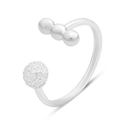 Серебряное кольцо с фианитами (2142515)