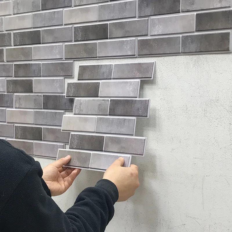 12/20 шт. 3D наклейка на стену с мраморным рисунком, ПВХ, водонепроницаемая, самоклеящаяся, обои 30x30 см, с кирпичным рисунком, наклейки на стену для ванной комнаты