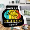 Father Son Fishing Partners For Life Home Customize Your Name Blankets Comfortable Soft Lightweight Allseason Multipurpose Blanket For Picnics Sofas