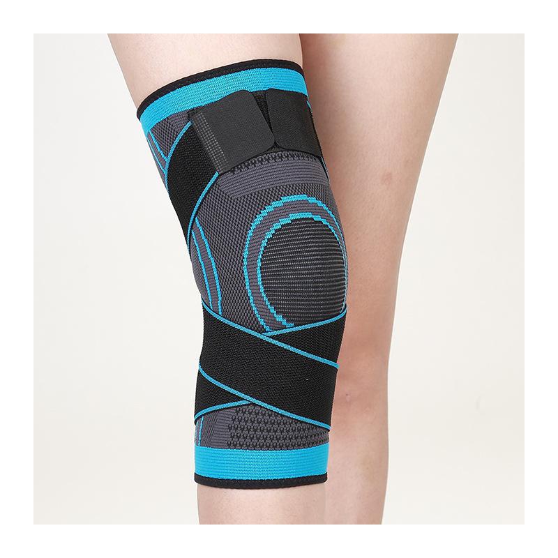 Настраиваемые спортивные наколенники, бег под давлением на открытом воздухе, баскетбол, защитные приспособления для фитнеса, трикотажные нейлоновые бинты, наколенники с ремнями