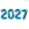 2027 Золотые Короны Фольгированные Цифровые Шары 16 Дюймов Устойчивые к Царапинам для Новогодней Детской Тематической Вечеринки Декор Принадлежности