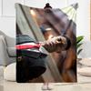 Football Player Action Blanket Ultra-Soft Suitable for Bedding Sofa Office Four Seasons Multipurpose Stylish Decor