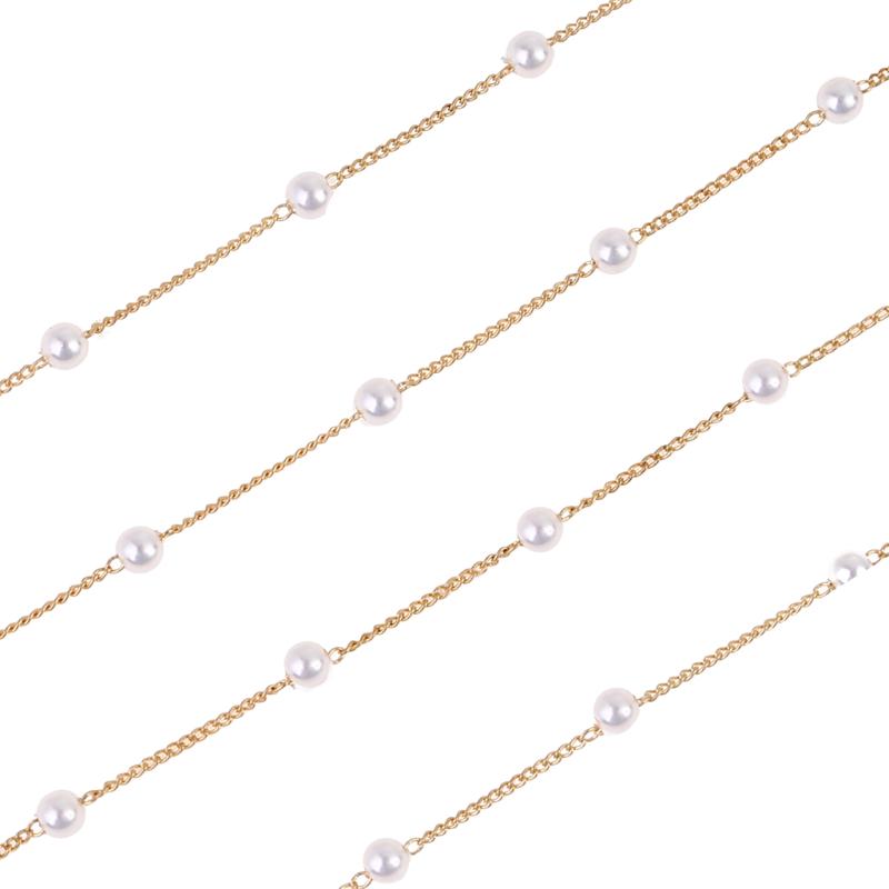 Простая женская цепочка для солнцезащитных очков с жемчугом, висящая на шее, противоскользящее ожерелье для очков