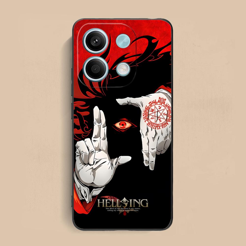 Чехол для телефона Аниме Алукард Hellsing для Xiaomi Redmi Note 14 13 12 11 S Pro Plus 4G 5G Цветной Печатный Чехол Роскошный Чехол Красивый