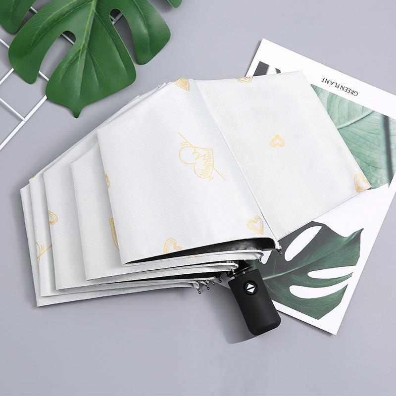 Складной автоматический зонт для мужчин и женщин, студентов, милый зонт от солнца, солнцезащитный козырек, анти-ультрафиолетовый дождь и солнечный зонт двойного назначения