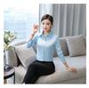 Spring Women's Casual Solid Color Business Long-sleeved Shirt