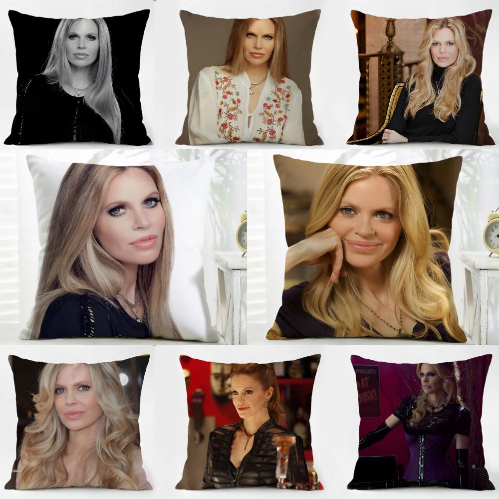 KKristin Bauer van Straten Cushion Cover Pillow Case Soft Friendly Fabric Concealed Zipper