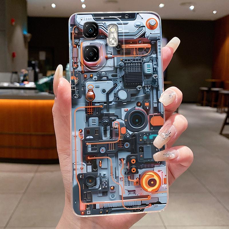 For Infinix Smart 9 X6532 Case Infinix Hot 50i Cover X6531 X6531B Silicone Luxury Dragon Cute Cool Boys Girls Transparent Bumper