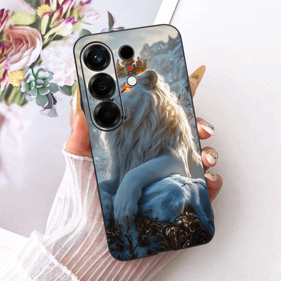 Чехол для Tecno Camon 50 4G CN5 Милый Лев Модный Расписной Чехол Мягкий ТПУ Чехол для Телефона Для Tecno Camon 50 Pro 4G CN5c Camon50 Fundas