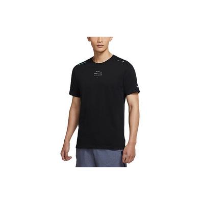 Вязаная спортивная повседневная футболка Dri-Fit, мужские топы, черная DJ7816-010